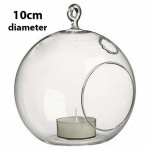 Hanging Clear Glass Candle Holder- Ball Bulk Buy- Outdoor or Indoor 10cm
